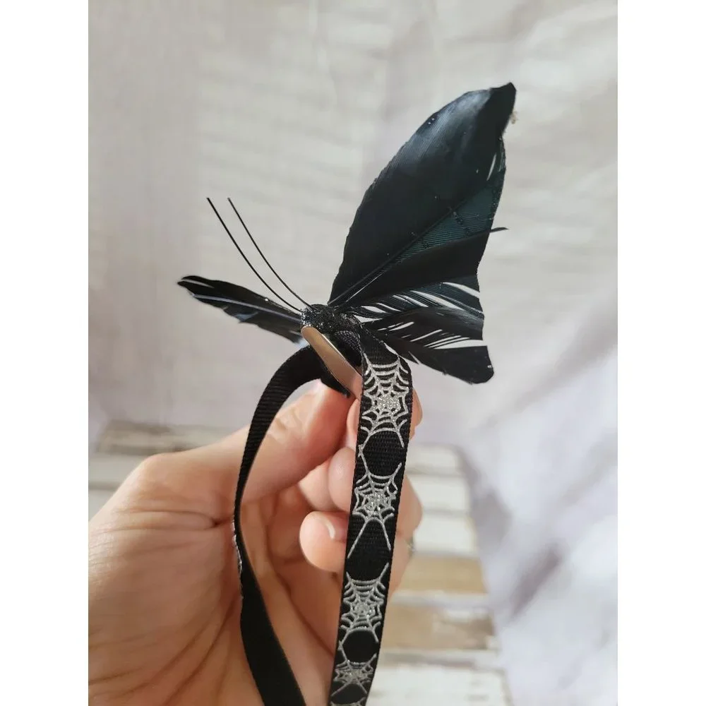 Black‎ Halloween butterfly clip-on home decor hair